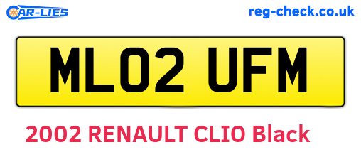 ML02UFM are the vehicle registration plates.