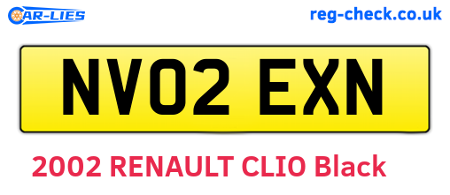 NV02EXN are the vehicle registration plates.