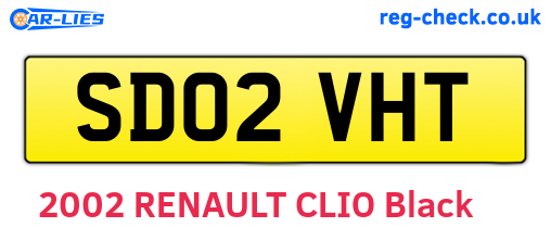 SD02VHT are the vehicle registration plates.