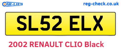SL52ELX are the vehicle registration plates.