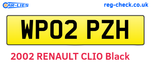 WP02PZH are the vehicle registration plates.