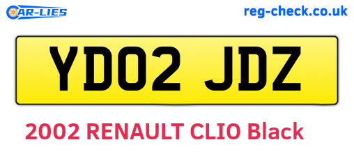 YD02JDZ are the vehicle registration plates.