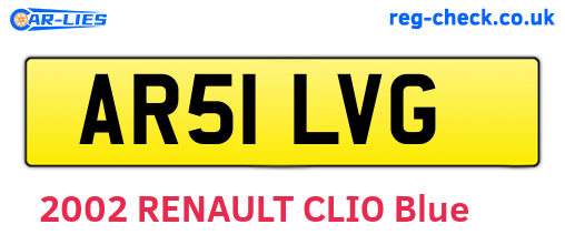 AR51LVG are the vehicle registration plates.