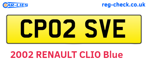 CP02SVE are the vehicle registration plates.