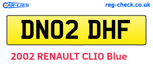 DN02DHF are the vehicle registration plates.