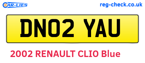 DN02YAU are the vehicle registration plates.
