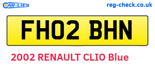 FH02BHN are the vehicle registration plates.
