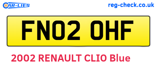 FN02OHF are the vehicle registration plates.
