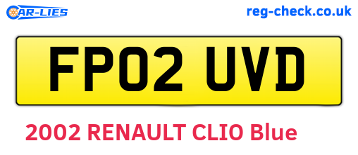 FP02UVD are the vehicle registration plates.