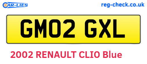 GM02GXL are the vehicle registration plates.