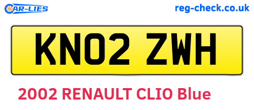 KN02ZWH are the vehicle registration plates.