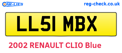 LL51MBX are the vehicle registration plates.