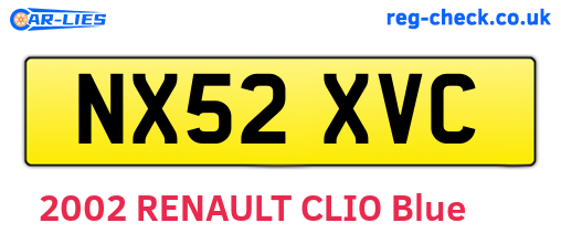 NX52XVC are the vehicle registration plates.
