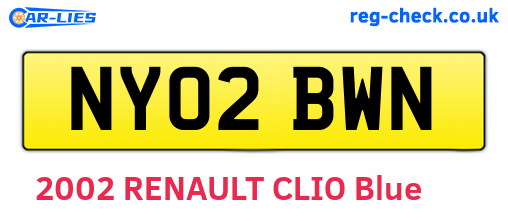 NY02BWN are the vehicle registration plates.