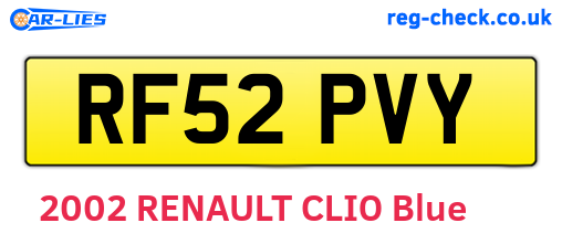 RF52PVY are the vehicle registration plates.