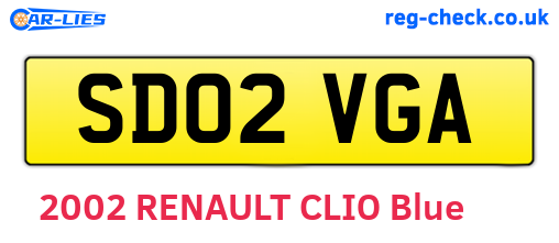 SD02VGA are the vehicle registration plates.
