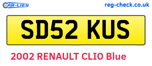 SD52KUS are the vehicle registration plates.