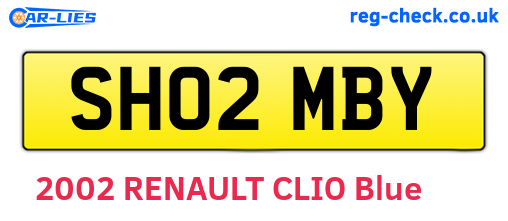 SH02MBY are the vehicle registration plates.