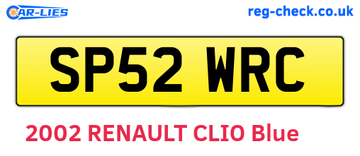 SP52WRC are the vehicle registration plates.
