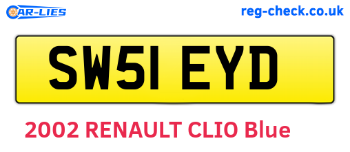 SW51EYD are the vehicle registration plates.