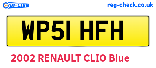 WP51HFH are the vehicle registration plates.