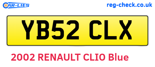 YB52CLX are the vehicle registration plates.