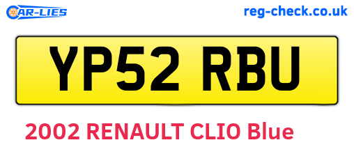 YP52RBU are the vehicle registration plates.