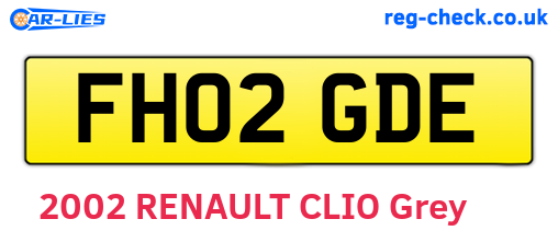 FH02GDE are the vehicle registration plates.