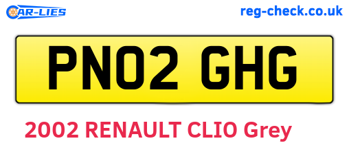 PN02GHG are the vehicle registration plates.