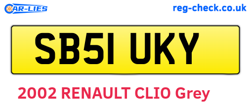 SB51UKY are the vehicle registration plates.