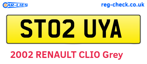 ST02UYA are the vehicle registration plates.