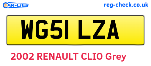 WG51LZA are the vehicle registration plates.
