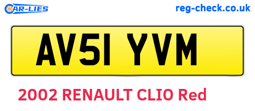 AV51YVM are the vehicle registration plates.