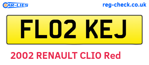 FL02KEJ are the vehicle registration plates.