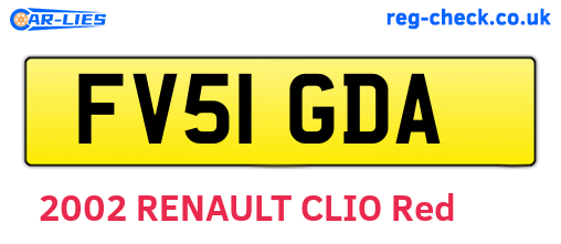 FV51GDA are the vehicle registration plates.
