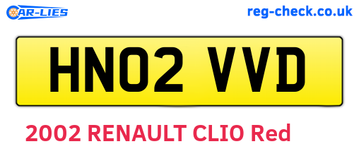 HN02VVD are the vehicle registration plates.