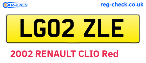 LG02ZLE are the vehicle registration plates.