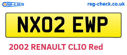 NX02EWP are the vehicle registration plates.