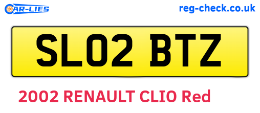 SL02BTZ are the vehicle registration plates.