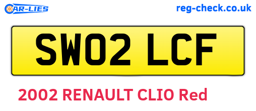 SW02LCF are the vehicle registration plates.