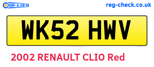 WK52HWV are the vehicle registration plates.