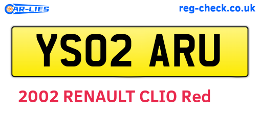 YS02ARU are the vehicle registration plates.