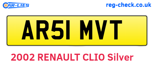 AR51MVT are the vehicle registration plates.
