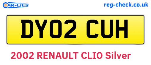 DY02CUH are the vehicle registration plates.