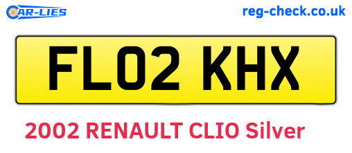 FL02KHX are the vehicle registration plates.