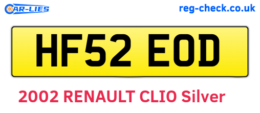 HF52EOD are the vehicle registration plates.