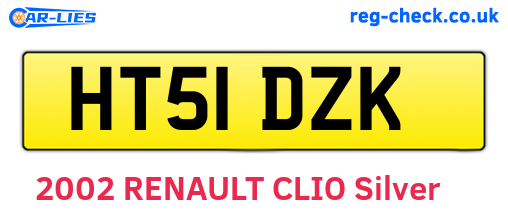 HT51DZK are the vehicle registration plates.