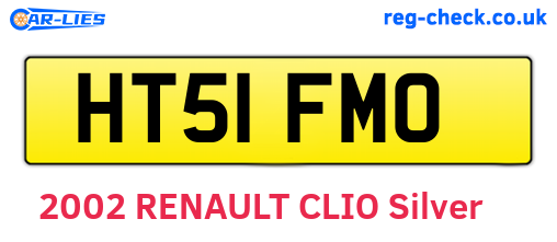 HT51FMO are the vehicle registration plates.