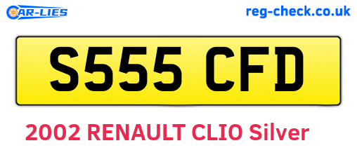 S555CFD are the vehicle registration plates.