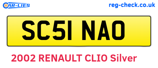 SC51NAO are the vehicle registration plates.